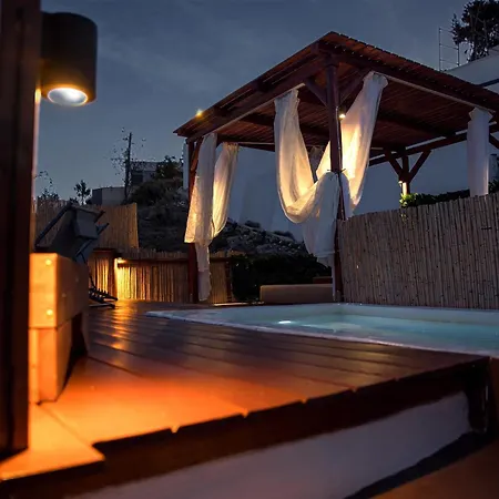 Santorini Rooftop Hot Tub Suite With Panoramic Views Akrotiri  Exterior photo
