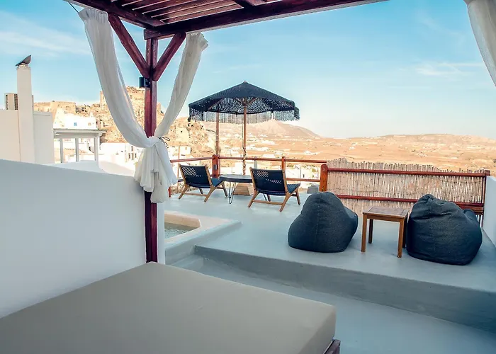 Santorini Rooftop Hot Tub Suite With Panoramic Views
