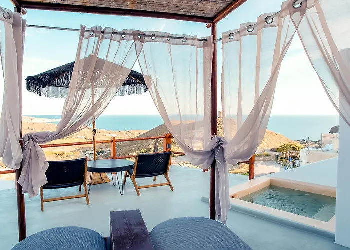 Santorini Rooftop Hot Tub Suite With Panoramic Views