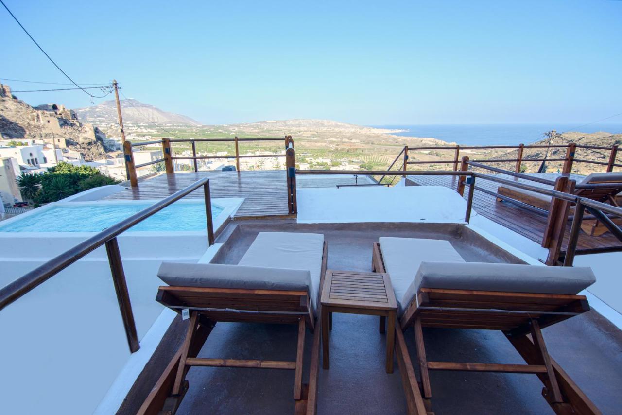 Santorini Rooftop Hot Tub With Panoramic Views Villa *