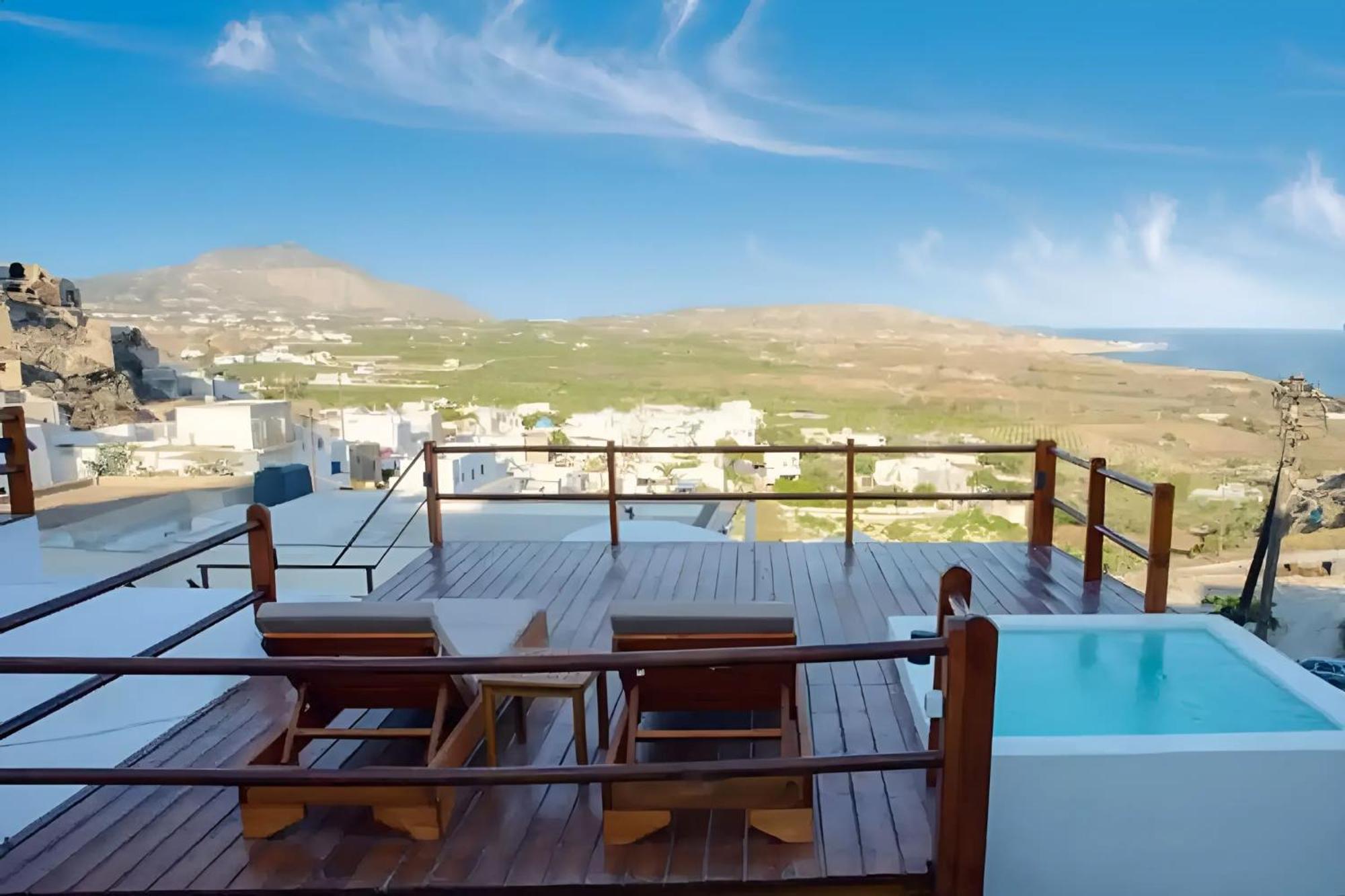 Villa Santorini Rooftop Hot Tub With Panoramic Views