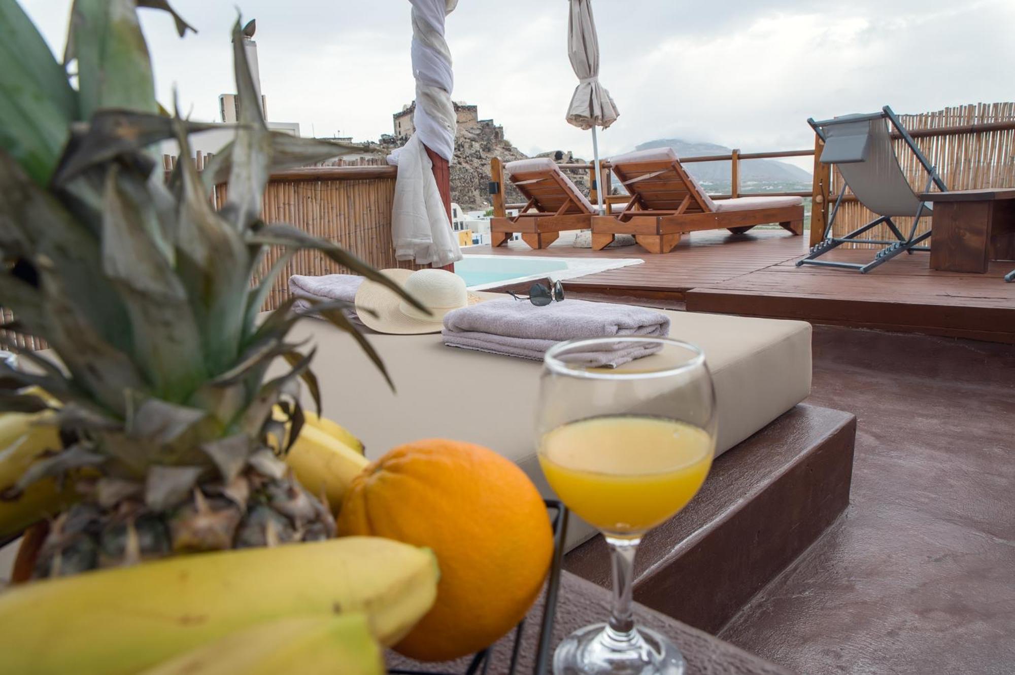 Santorini Rooftop Hot Tub With Panoramic Views